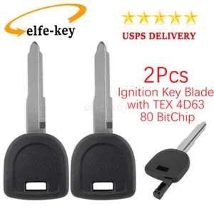 2 llaves transpondedoras de coche en blanco para Mazda 3 5 6 Cx-7 Mx-5 Miata RX-8 chip 4D63 80 bits - Imagen 1 de 9