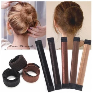 MAGIC FRENCH TWIST HAIR BUN MAKER Bands Easy Snap Tool Former Styling Donut DIY - Picture 1 of 16