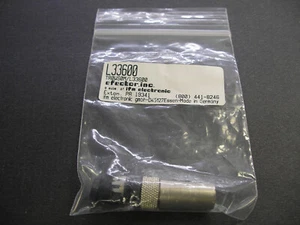 IFM, Efector L33600Field Conector Cableable Enchufe 3 Pin Macho M8 Adaptador de Montaje - Imagen 1 de 1