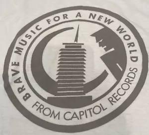 VTG Brave Music For A New World 1988 Jamaica / Capitol Records / T-shirt XL Tag - Picture 1 of 16