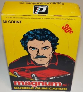 Magnum P.I. TV Show Bubble Gum Trading Cards 36 ct. Box Donruss 1983 Tom Selleck - Picture 1 of 10