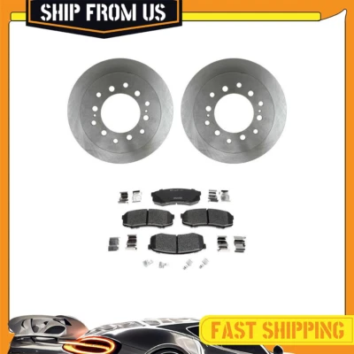 Kit de rotores de freno traseros pastillas de cerámica y herrajes para Lexus GX470 2003-2009 Foto 1 de 4