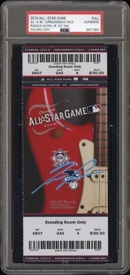 Ronald Acuna Signed 1st All Star Game Ticket 2019 PSA Authenticated Slabbed - Image 1 of 4