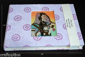 HANDGEMACHTES RECYCLINGPAPIER EDELSTEIN TAGEBUCH/TAGEBUCH MIT EDELSTEINMALEREI INDIEN!! - Bild 1 von 7