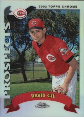 2002 Topps Chrome Traded Black Refractors #T173 David Gil /100 - NM-MT - Image 1 of 2