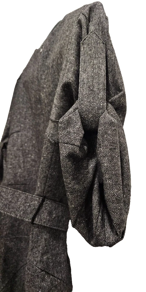 Traje de Salto ANTONIO BERARDI Gris Lana Virgen con Mangas Enrolladas - Talla 42 Foto 1 de 4