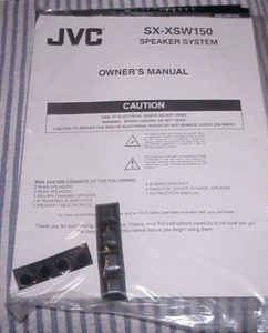 USER MANUAL === JVC SX-XSW150 - Speaker System - Picture 1 of 1