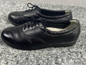 SAS Shoe Womens 9.5 Black Leather Tripad Comfort Walking Oxford Work Lace Up - Picture 1 of 7