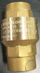 Bonomi 1/2" Lead Free Check Valve 100012LF in-line spring loaded - Picture 1 of 2