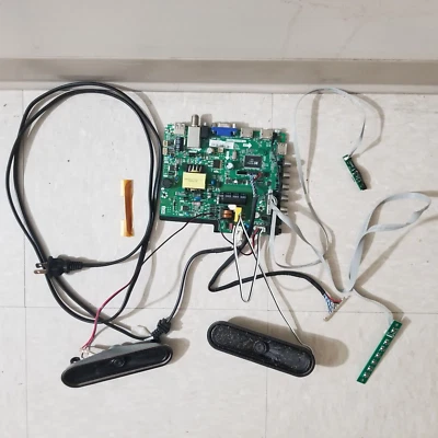 Placa base TV RCA RLDED3258A-I, altavoces, IR, botones, cable de pantalla, cable de alimentación Foto 1 de 4