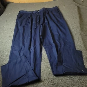 KingSize Pants Mens Big Tall 4XL 40L Blue Khaki Chino Cotton - Picture 1 of 8