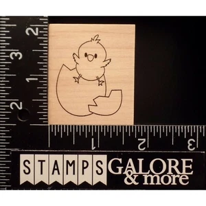 Estampillas de goma de grandes impresiones D385 huevo agrietado de pollito de pascua #T25 - Imagen 1 de 2