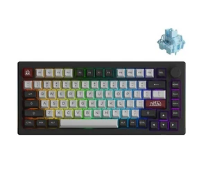 Akko: 5075B Plus Dracula Castle Multi-Mode Cream Blue Pro Switch Keyboard - Picture 1 of 5