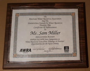 11.0 x 13.5 Wall Award Plaque Recognition Certificate of Achievement Employee - Picture 1 of 2