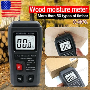 Digital LCD Wood Moisture Meter Detector Tester Humidity 0-99.9% Hygrometer Test - Picture 1 of 11
