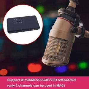 with 2 MIC Heads USB Soundbox CM6206 Chipset DAC Output Device Sound Card - Photo 1/9