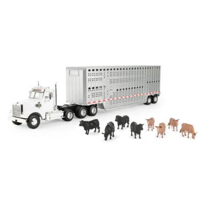 1:32 Freightliner 122SD Semi with Livestock Trailer - Image 1 of 3