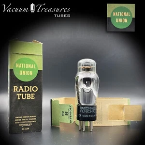 56 ( NU-56 ) NATIONAL UNION NIB Black Plates Foil Getter AMPLITREX Tested Tube - Imagen 1 de 12