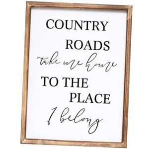 Take Me Home Wall Sign for Home, Living Room, Large Farmhouse Country Roads - Picture 1 of 7