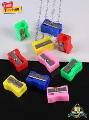 10pcs Random Color Pencil Sharpeners - Compact and Durable for School & Office - Image 1 of 4