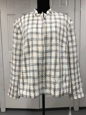 norton mcnaughton NWT Zip front jacket, Size 24W, long sleeves - Image 1 of 4