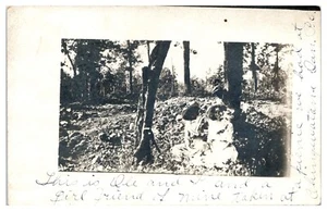 Cartolina RPPC Picnic Tre Donne Chengwatana Dam Pine City MN Div Back Postata - Foto 1 di 2