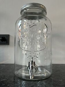 Getränkespender Glas mit Zapfhahn Top Zustand