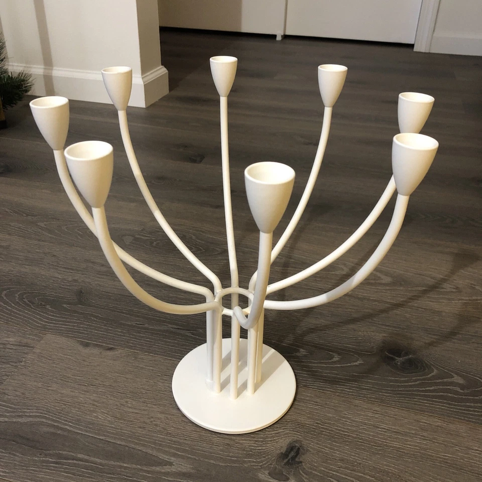 CANDELABRO CANDELABRO ESTILO MODERNO IKEA 8 brazos raro blanco nuevo Foto 1 de 4