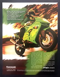Kawasaki Ninja ZX-9R 1998 foto de motocicleta "Reinvents Technology" anuncio impreso promocional - Imagen 1 de 1