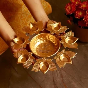 Beyond Gifting Lotus Shape Diya Flower Urli Handcrafted Bowl for Floating Flower - Picture 1 of 5