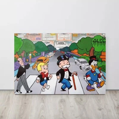 Alec Monopoly Canvas Print $ Team with Butler Crossing the Street Wall Art - Image 1 of 4