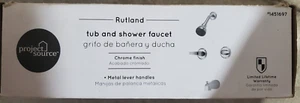 *NEW* Project Source Rutland 2-Handle Tub and Shower Faucet - Chrome - Picture 1 of 4