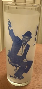 "Vidrio vintage Frank Sinatra blanco esmerilado de 6"" raro usado en excelente estado" - Imagen 1 de 6