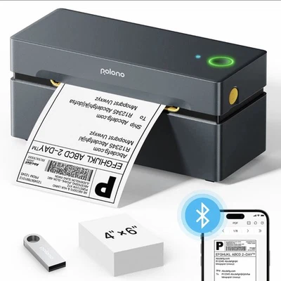 Bluetooth Etikettendrucker, Etikettiergerät 4x6 DHL Labeldrucker iOS / Android - Bild 1 von 4
