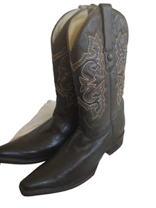BOTAS VAQUERAS RUDEL HOMBRE CUERO NEGRO PUNTA PUNTIAGUDA, TALLA 10.5 EE - Imagen 1 de 11