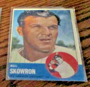 1963 Topps Bill Moose Skowron #180 vintage baseball card Los Angeles Dodgers VG - Picture 1 of 2
