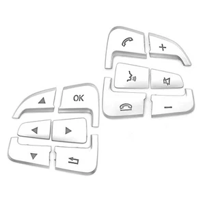 12 Stück Auto Lenkrad Knopf Abdeckungen Verkleidung Aufkleber Kompatibel mit Mercedes  - Bild 1 von 8