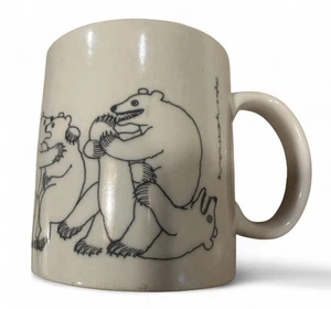 Vintage Taylor & NG Naughty Bear Orgy Coffee Mug 1984 Ceramic Japan HTF - Picture 1 of 5