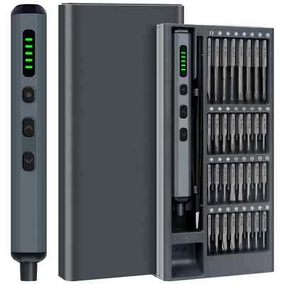 Electric Screwdriver Set 68 in 1 Cordless Drill Bits LED Hand Repair Tool Kit - Image 1 of 4