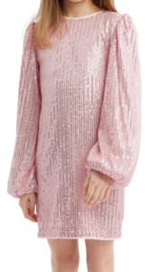 Gabriela Kinderkleid Rosa - Elegantes Festkleid mit Pailletten für Mädchen - Bild 1 von 3