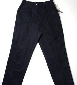 Samantha Sportswear Pant Black Womens 14 Pleated NEW measurements below - Picture 1 of 5