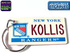 Personalized New York Rangers Keychain - Key Ring Plate Tag - Custom Fob - NHL