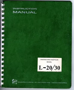 Original Tektronix Instruction Manual for the L-20/30 Pentrix Spectropulse - Picture 1 of 1