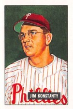  1986 Card Collectors Company '51 Bowman Reprints #27 Jim Konstanty	p2s-26233