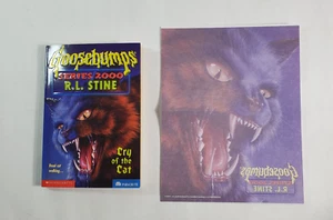 Goosebumps Series 2000 Book #1 Cry of the Cat by R.L. Stine 1st Edition 1998 PB - Imagen 1 de 7