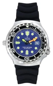 RATIO FreeDiver Version 03 Helium Safe 1000M 1038EF102V-BLU-V03 Herrenuhr - Picture 1 of 4