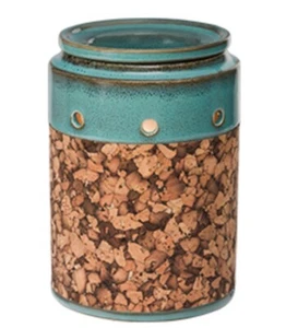 Scentsy Rustic Cork Full Size Tarte Warmer Retired Teal 33186 - Picture 1 of 5