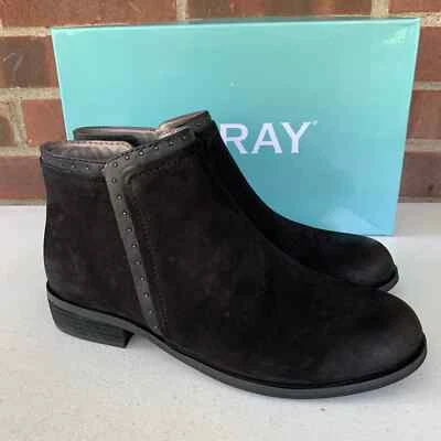 ARRAY Pandora Negro Gamuza Tachonado Puntera Almendra Botines Mujer US 7.5 M Foto 1 de 4