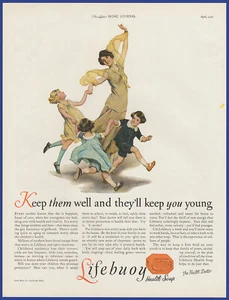 Vintage 1926 LIFEBUOY Health Soap Bathroom Art Décor Ephemera 1920's Print Ad - Picture 1 of 1