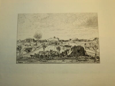 Maxime LALANNE Bordeaux 1827-1886 Gravure EAU FORTE GUERRE 1870 IMPRESSIONNISME  - Photo 1/3